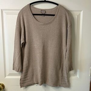 Chico's Classic Tan Crew Neck Sweater